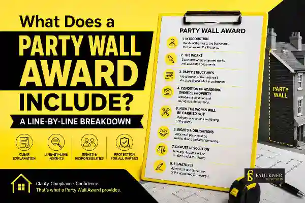 Party Wall Awards Explained Line-by-Line: What Property Owners and Neighbours Need to Know 1 What Does a Party Wall Award Include? A Line-by-Line Breakdown Ipswich
